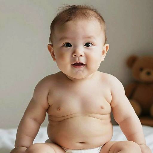 Adorable Muscular Baby Portrait