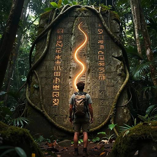 Jungle Explorer Uncovers Glowing Relic