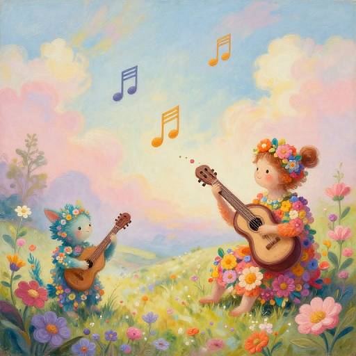 Surreal Whimsical Musical Landscape