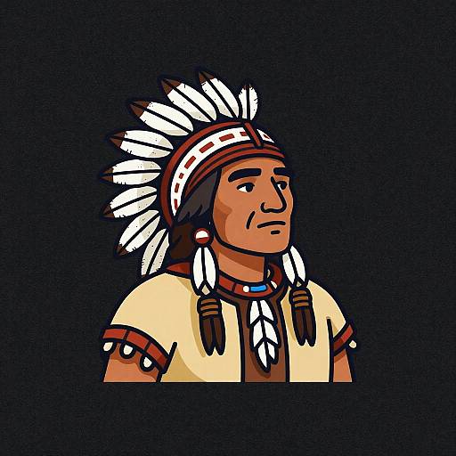 Native American Historian Vector Art