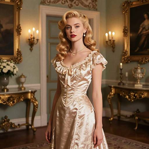 Strawberry Blonde Vintage Beauty Portrait