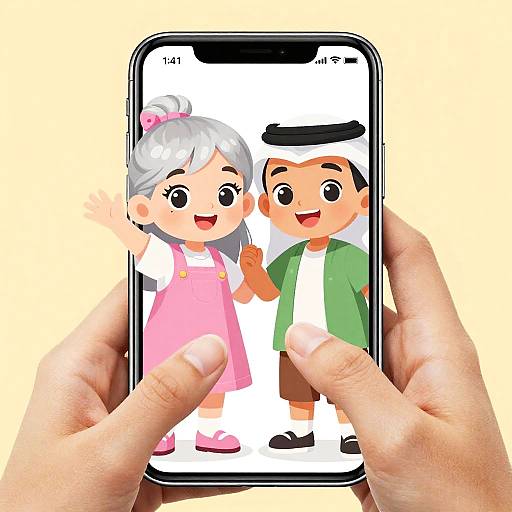 Joyful Best Friends Children's Illustration