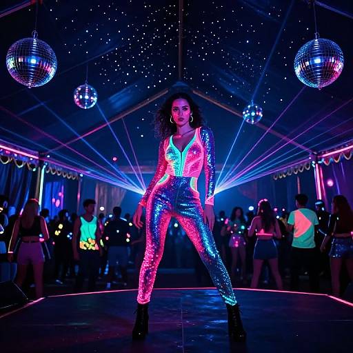 Neon Dancer in UV Carnival Tent