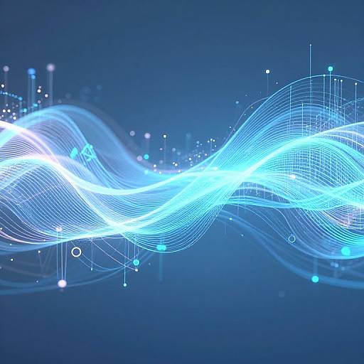 Abstract AI Art with Data Waves