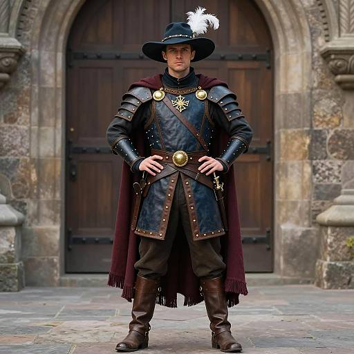 Steampunk Warrior in Medieval Setting