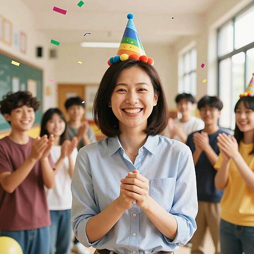 Joyful Birthday Celebration for Teacher