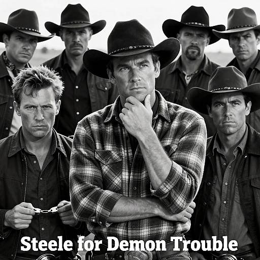 Black-and-White Western Movie Poster