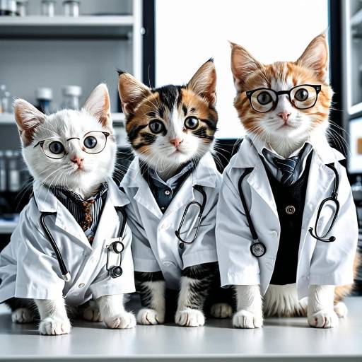 Kittens in a Modern Research Laboratory