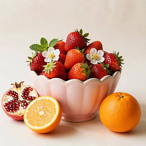 Still Life with Strawberries and Citrus
