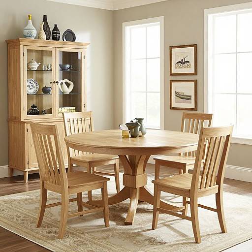 Elegant Light Oak Formal Dining Room