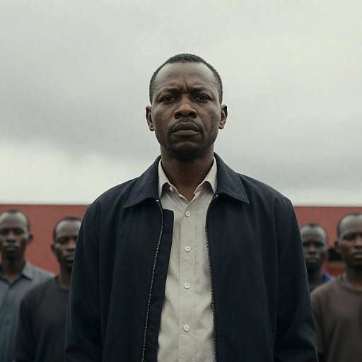 Serious African American Man Portrait