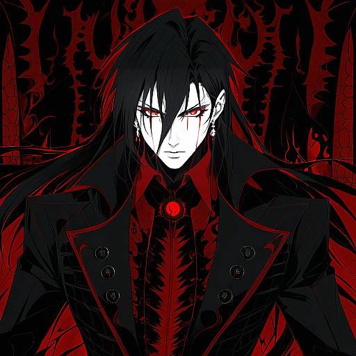 Illustration of Alucard (hellsing), hellsing in the style of Masabodo