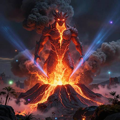 Towering Lava Elemental in Volcano