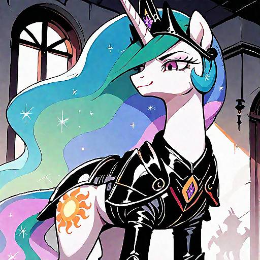Corrupted Princess Celestia in Dark Armor