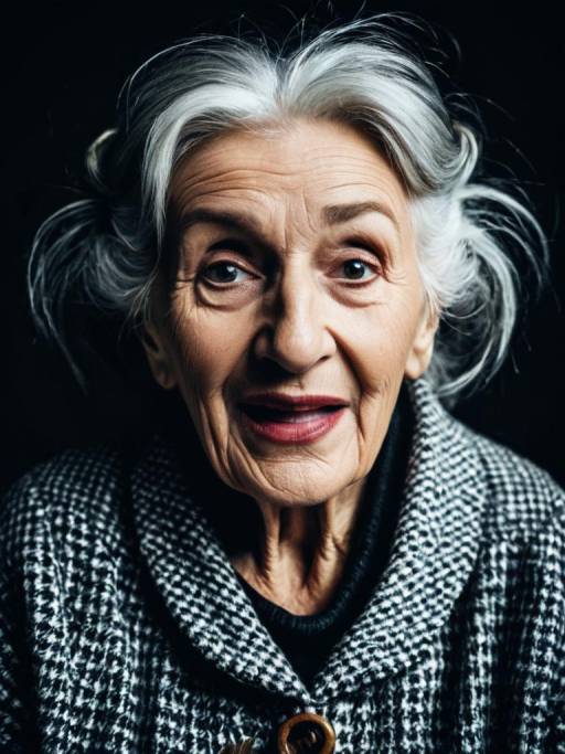 Elderly Woman in Dramatic Costume