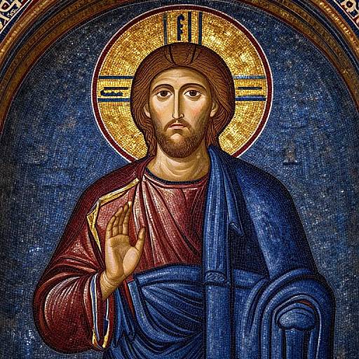 Byzantine Pantocrator in Mosaic