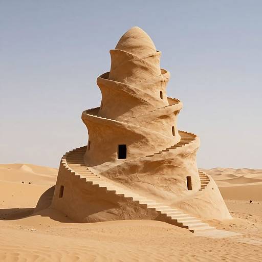 Organic Desert Spiral Architecture