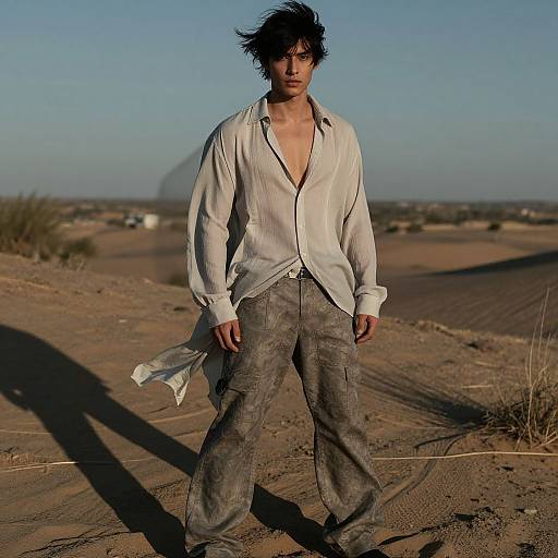 Windswept Desert Male Fashion Shoot