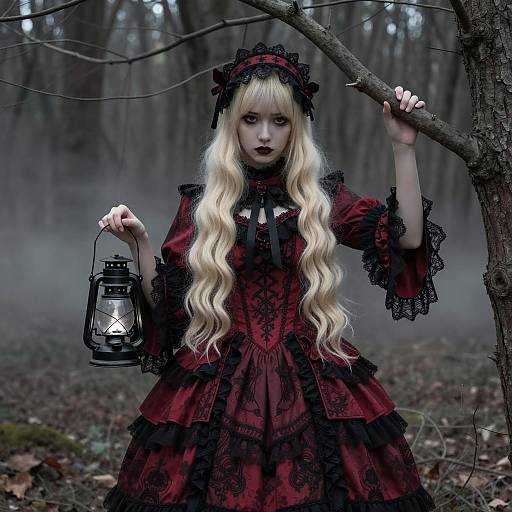 Gothic Beauty in Enchanted Forest