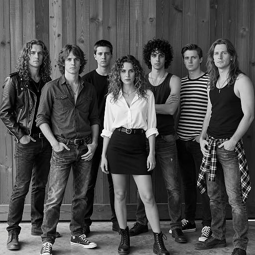 Dramatic Black and White Group Portrait