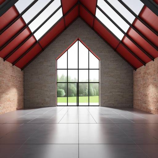 Spacious Interior with A-Shaped Roof Design
