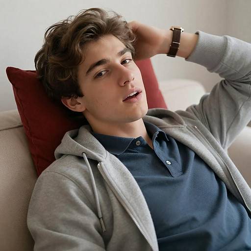 Casual Portrait of a Relaxed Young Man
