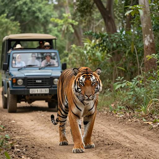 Majestic Bengal Tiger in Lush Forest