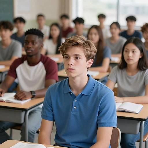Focused Student in Classroom