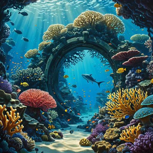 Fantasy Underwater Portal in Coral Reef