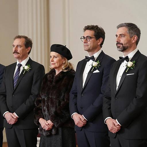 Formal Group Portrait with Elegant Attire