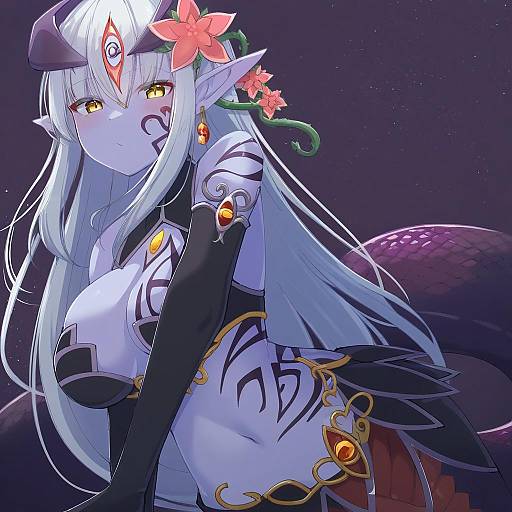 Illustration of Alipheese fateburn xvi, mon-musu quest! in the style of Ayasaka