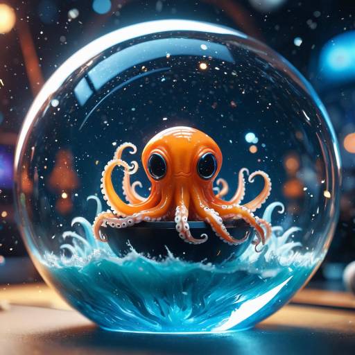 Cute Portal-Surfing Squid in Space Cute Portal-Surfing Squid in Space