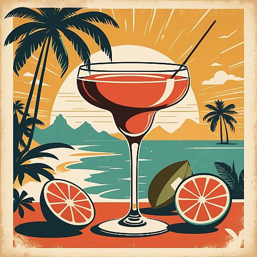 Vintage Tropical Salsa Poster Design