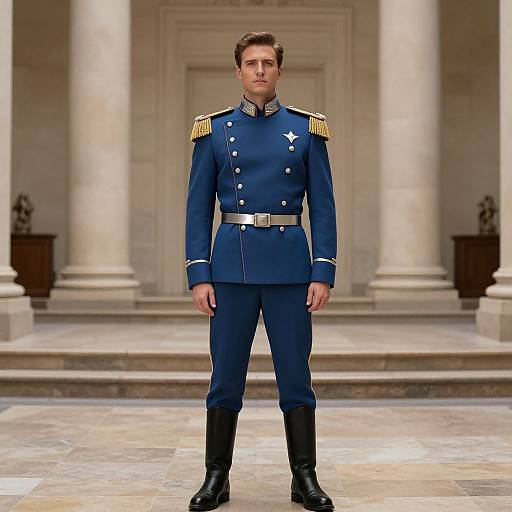 Imperial Admiral in Blue Uniform