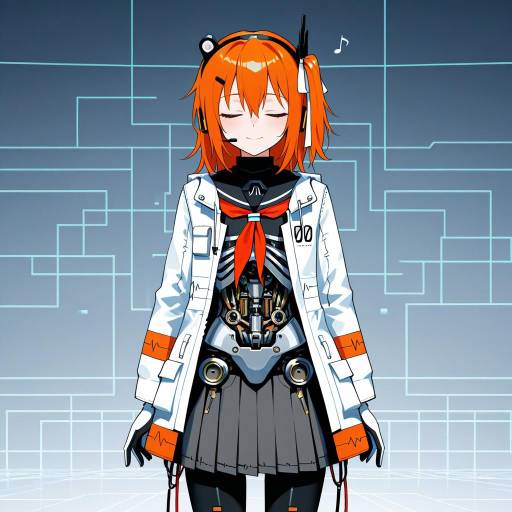 Futuristic Cowboy Android Girl Concept