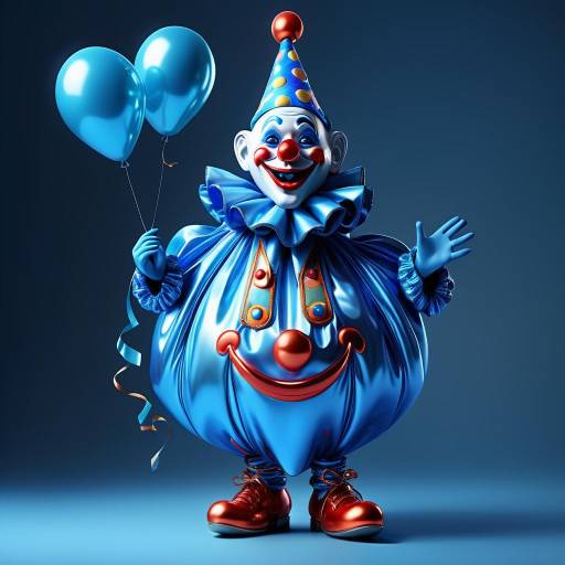Whimsical Clown with Heart-Shaped Sack Whimsical Clown with Heart-Shaped Sack