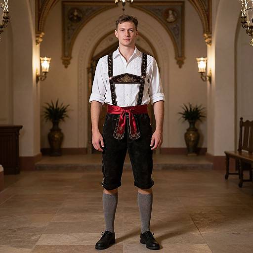 Man in Traditional Bavarian Costume