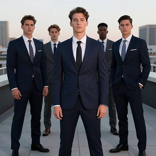 Confident Men in Tailored Suits