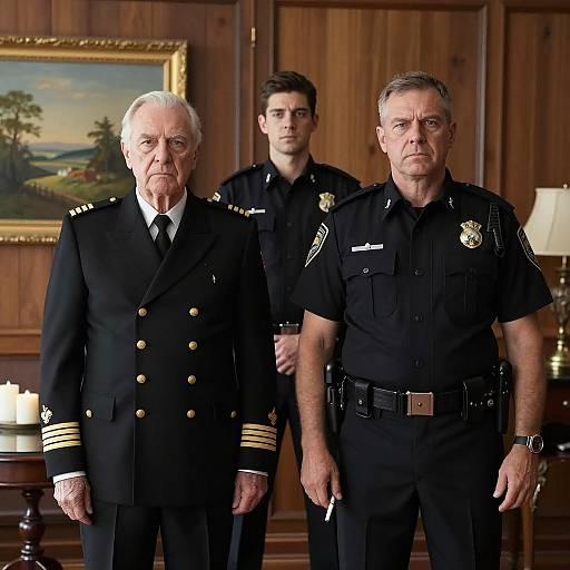 Serious Men in a Vintage Setting