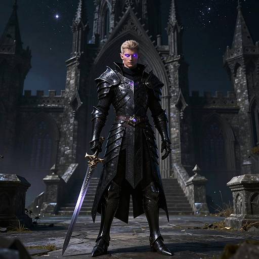 Drow Ranger Guarding Gothic Elven Fortress