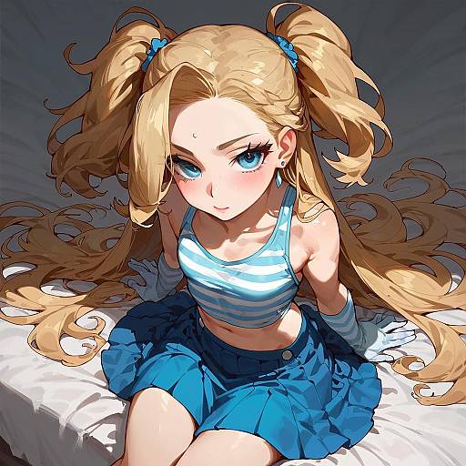 Blonde Girl with Aqua Eyes