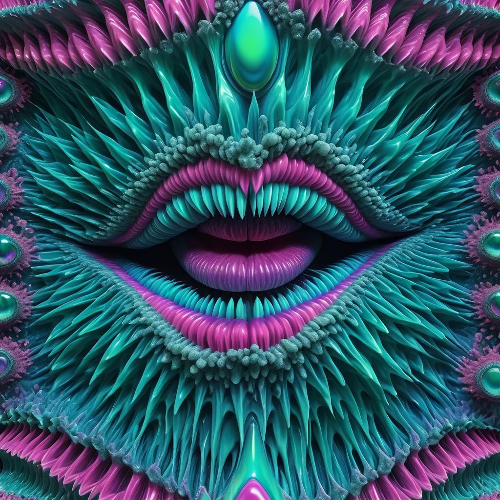 Surreal Psychedelic Entity in Vibrant Colors