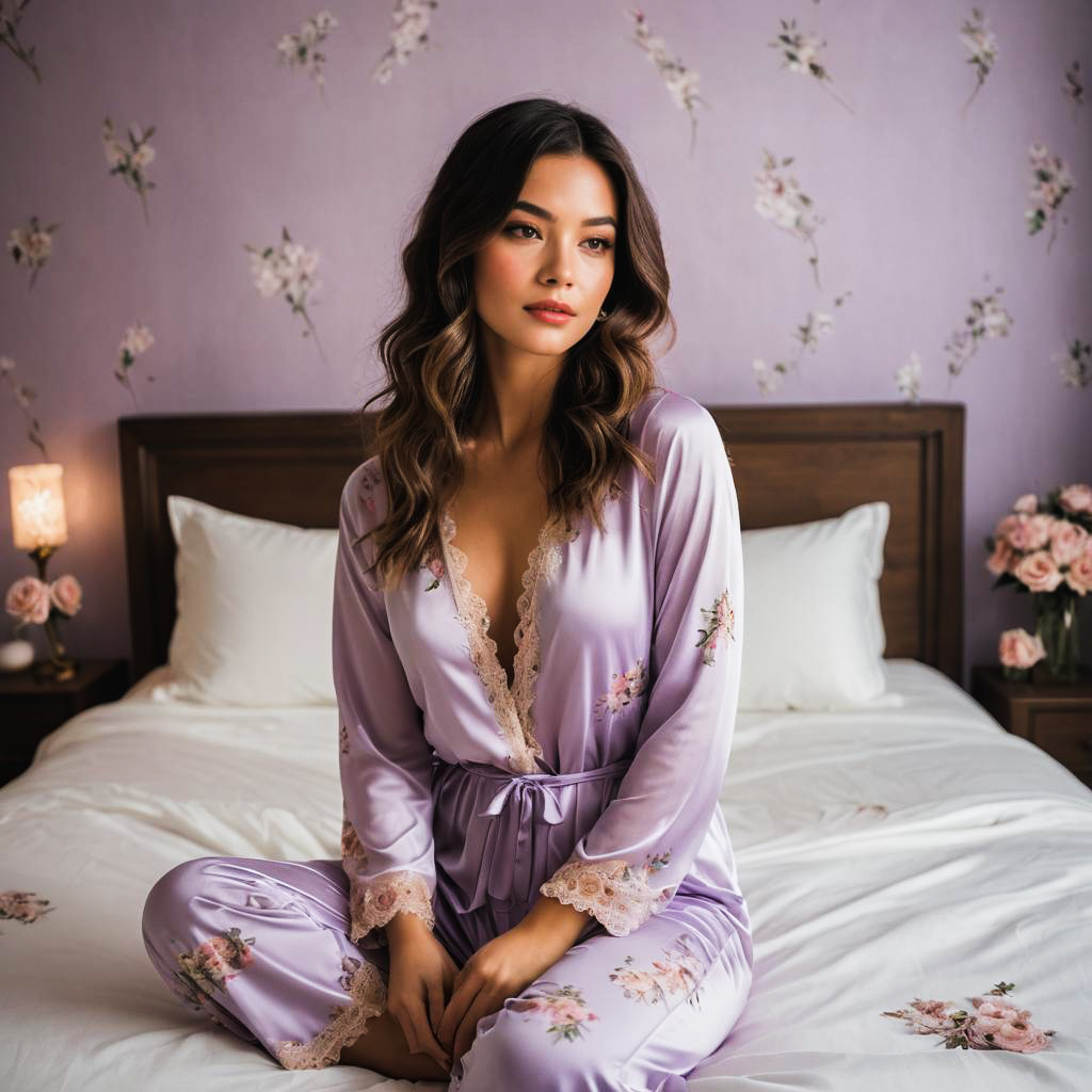 Romantic Daydream in Lingerie Pajamas