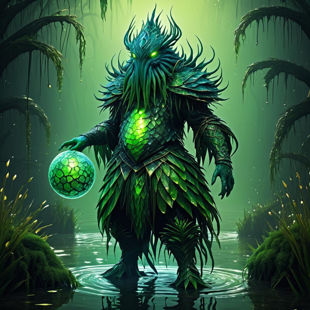 Surreal River Creature Concept Art