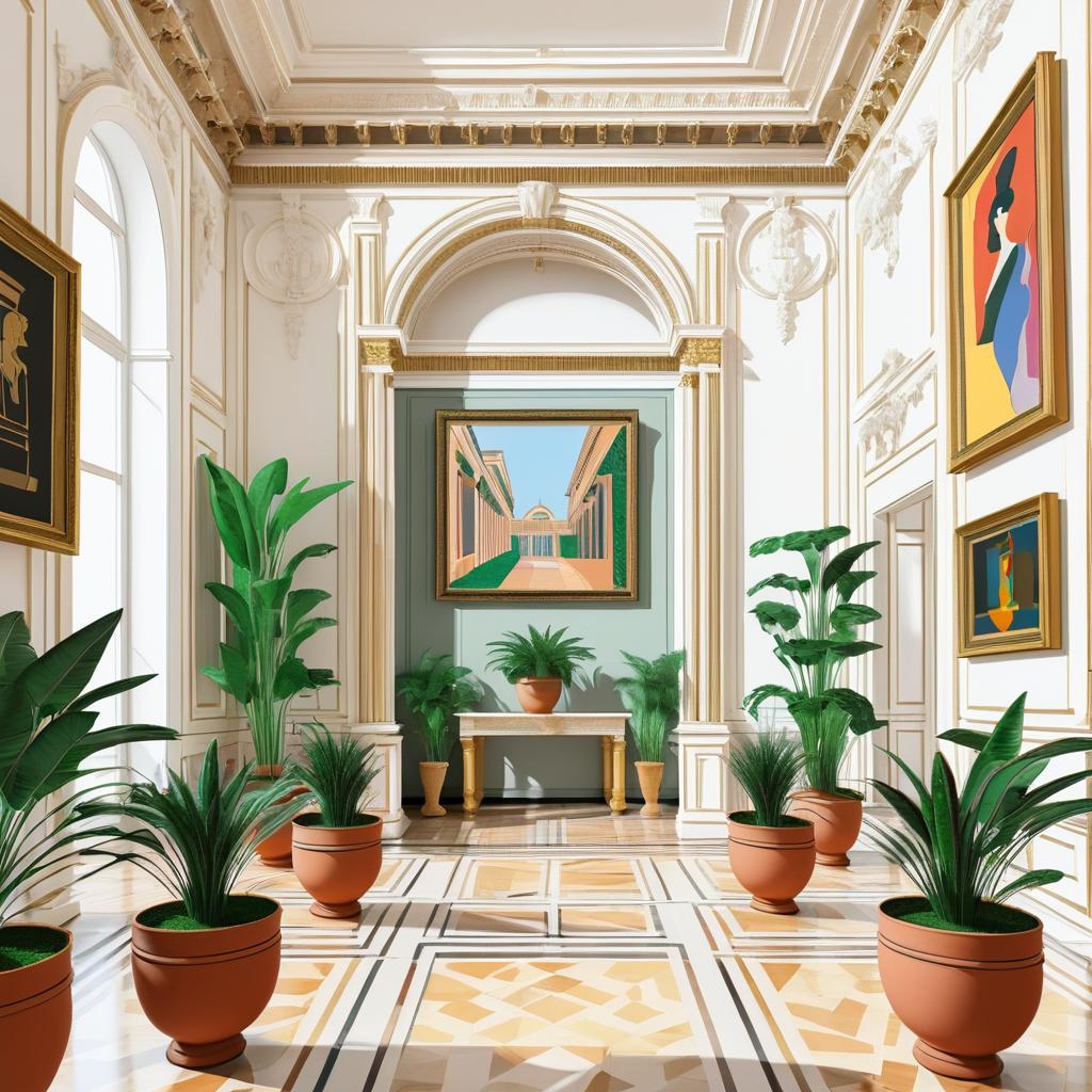 Elegant Art Museum Interior Showcase