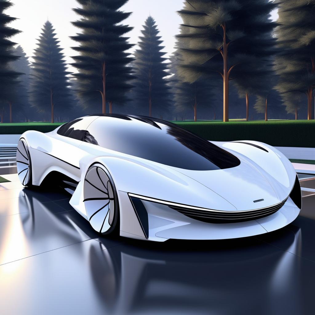 Aerodynamic Electric Car in Iconic Styles