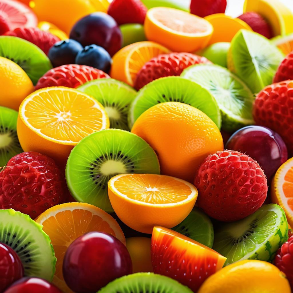 Vibrant Fruit Salad Close-Up Photography