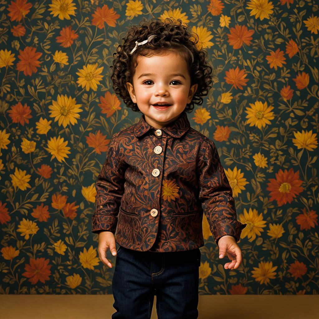 Cheerful Toddler Thanksgiving Photoshoot