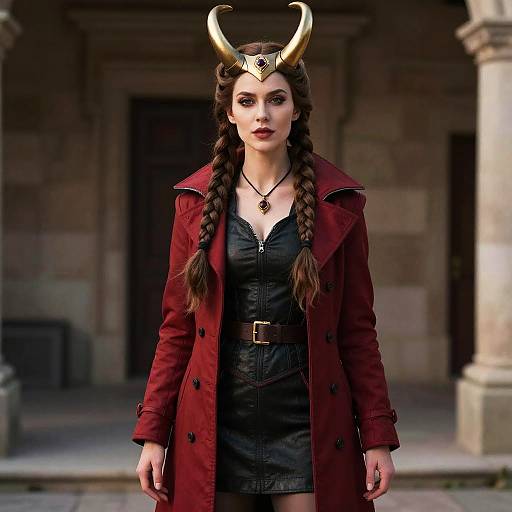 Woman in Sylvie Lady Loki Costume