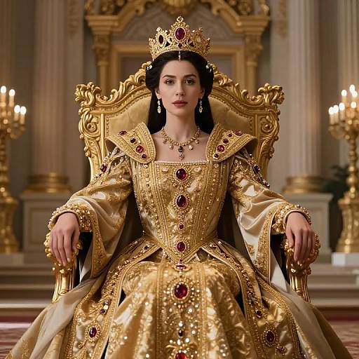 Majestic Queen on Ornate Throne
